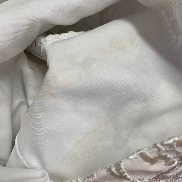 TOCCIN(NY) Size S Ivory Polyester Lace A-Line Belted Shirt Dress - Picture 9 of 10